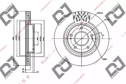 Тормозной диск DJ PARTS BD2080